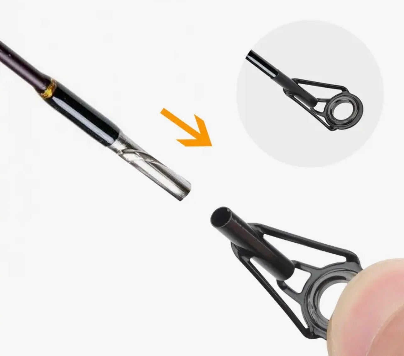 GUÍA DE PUNTA DE CAÑA DE PESCAR